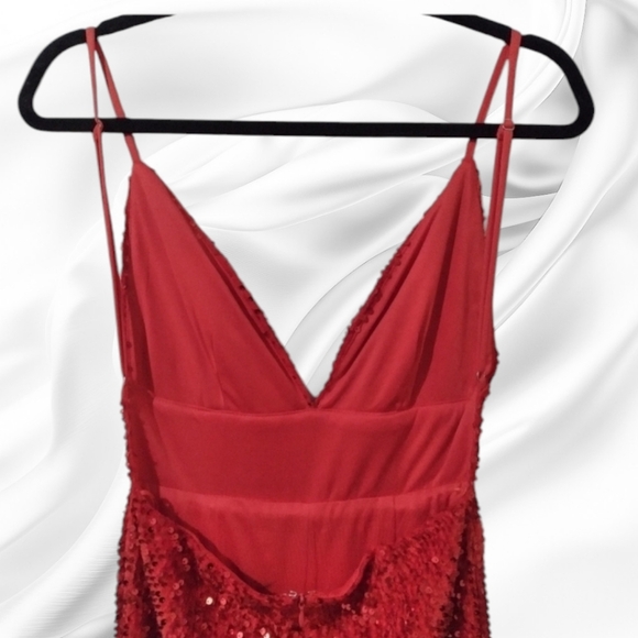 NWOT Hot Miami Styles  Red Sequins Jumpsuit - Picture 4 of 8